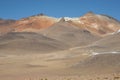 Panoramic view over the Salvador Dali Desert in Eduardo Avaroa Andean Fauna National Reserve, Bolivia Royalty Free Stock Photo